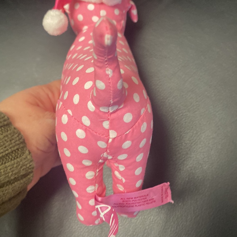 Victoria’s Secret PINK spotted Santa stuffed dog - Picture 5 of 5